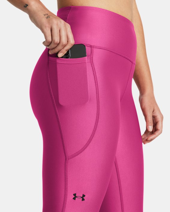 Damen HeatGear® Armour 7/8 Leggings mit hohem Bund, Pink, pdpMainDesktop image number 3